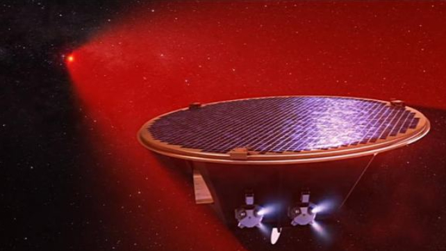 artist impression of LISA gravitational wave observatory 